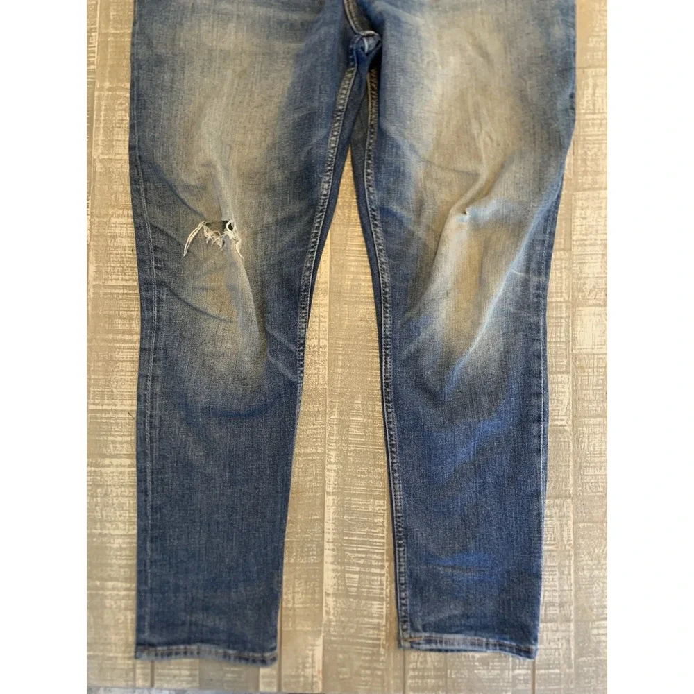 Banana Republic Travel Skinny Fit Jeans Mens 35x30 (Fits 36x30) Faded Distressed